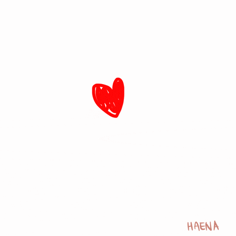 Heart Love GIF by haenaillust