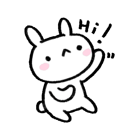 Bunny Hello Sticker by vobot for iOS & Android | GIPHY