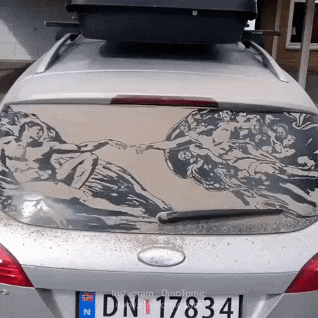 Next level art in funny gifs