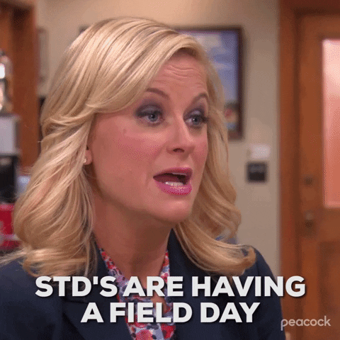 Woman saying that STDs are having a field day