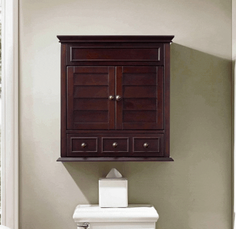 Details About Wall Mount Bathroom Medicine Cabinet Drawer Storage Wood Bath Shelves Antique
