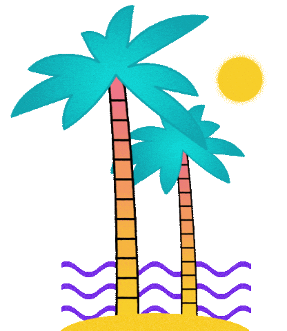 Palm Trees Miami Sticker by cottononkids for iOS & Android GIPHY