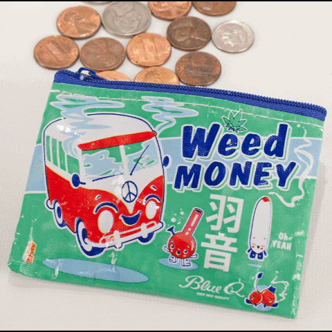 Weed money coin purse