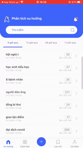 Theo dõi xu hướng