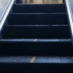 Golden sunlight over escalator in wow gifs