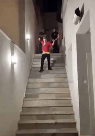 What could go wrong dancing on stairs in fail gifs