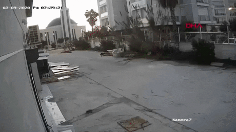 Thief scared of his own reflection in funny gifs