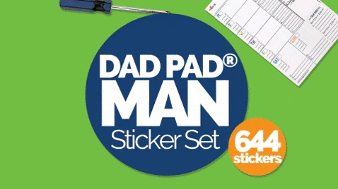 Dad Pad Man Stickers