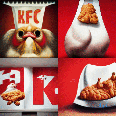 24 thiết kế độc đáo về thương hiệu KFC được tạo từ nền tảng Midjourney do AI điều khiển