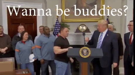 No Buddies For Trump in funny gifs