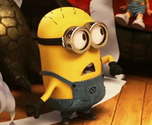 GIF of minion saying "What?" like he can't believe that you have to sell after the sale