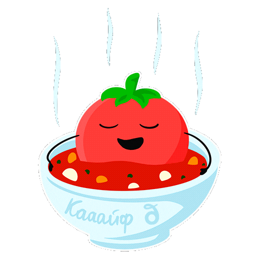 Tomato Soup Sticker by Dolina Ovoshey for iOS & Android GIPHY