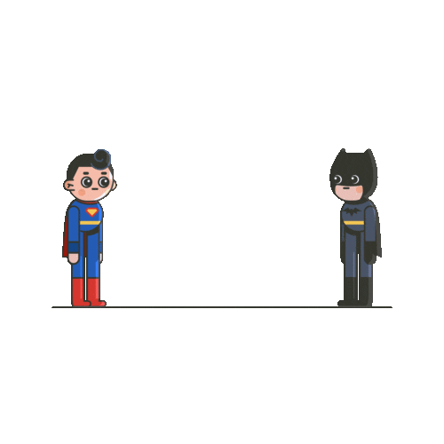 Batman Superman Sticker by DeeKay for iOS & Android | GIPHY