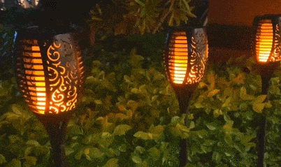 Outdoor Solar Flame Torch Lights – Minigarden