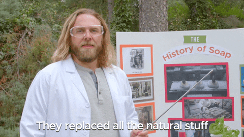 Dr. Squatch animated GIF about replacing harsh chemicals with natural ingredients