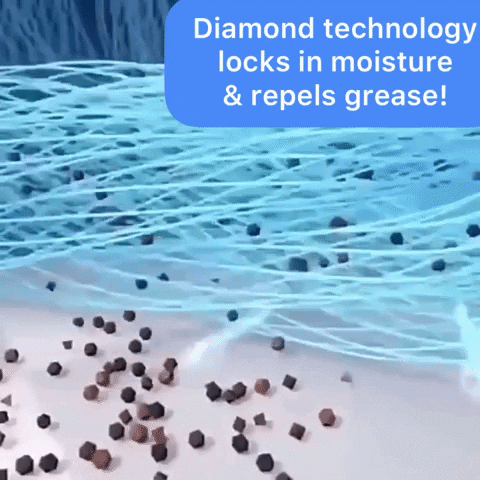 Tech video showing the fibres under a microscope working their magic absorbing water and dirt