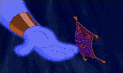 Disney high five aladdin genie magic carpet