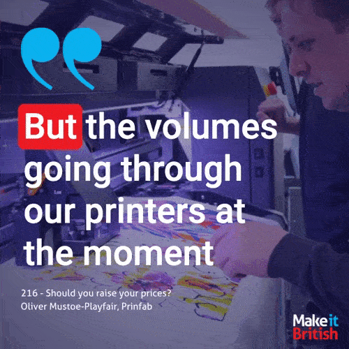 Quote about pricing by Oliver Mustoe-Playfair of Prinfab
