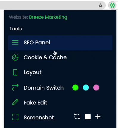 Breeze Clear Cookie Cache Chrome Extension