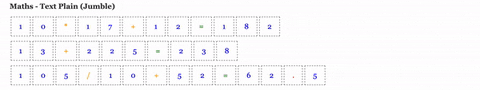 Mathematical Jumble Example
