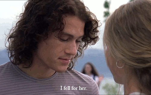 Heath Ledger and a man and woman looking at each other at a Quinceanera