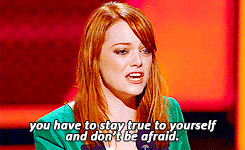 senior year of college Be Yourself Emma Stone GIF