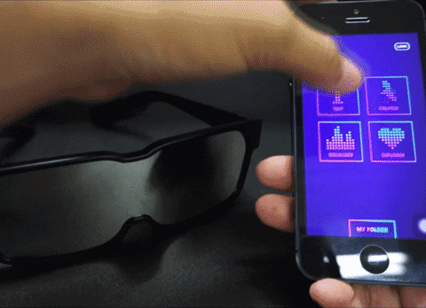 Óculos LED 3.0 Display Glasses Vibez Place