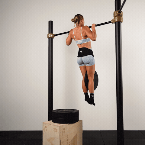 Weighted Negative Pull Ups demonstration