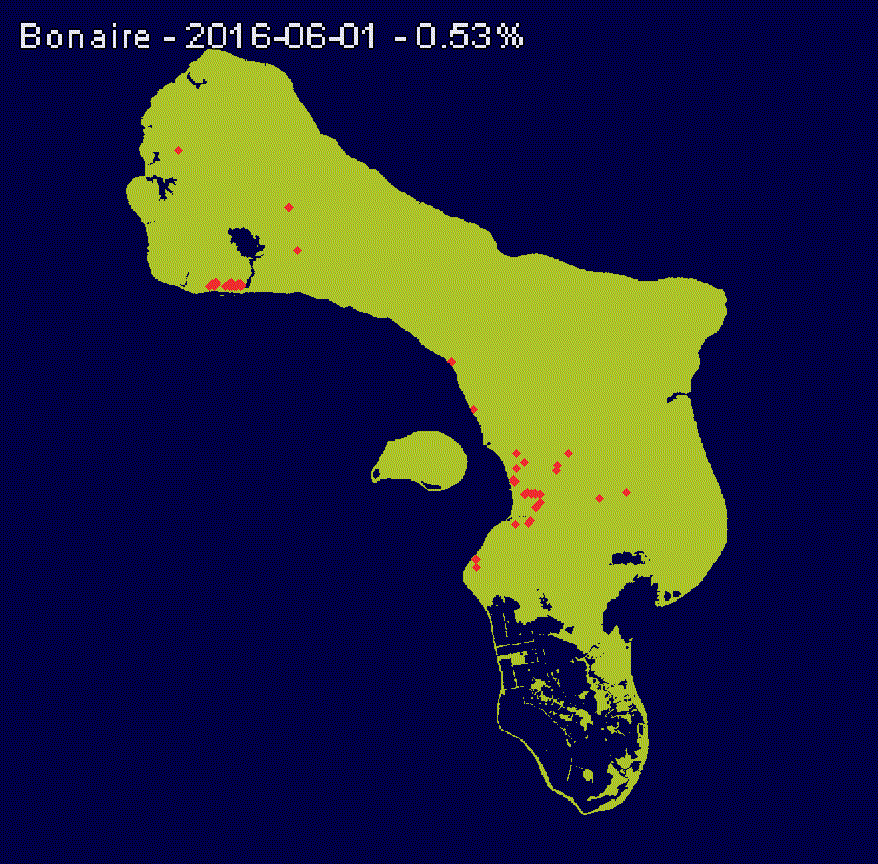 Bonaire land use detection timeseries