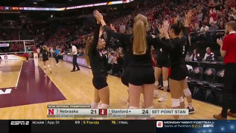 Volleyball Nebraska GIF by NCAA Championships - Find & Share on GIPHY