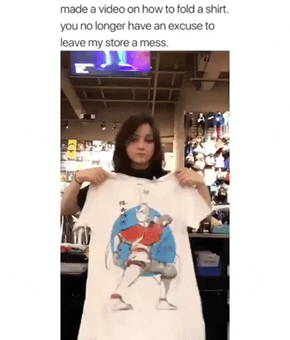 How to fold tshirt in funny gifs