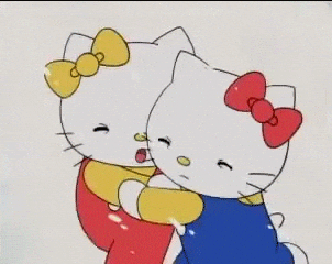 snow cold blizzard snowing hello kitty