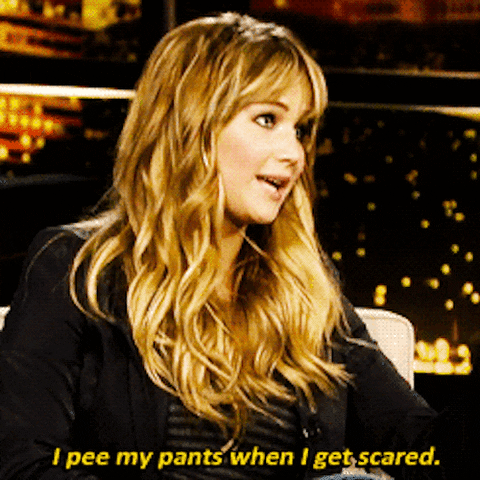 Scared Jennifer Lawrence GIF