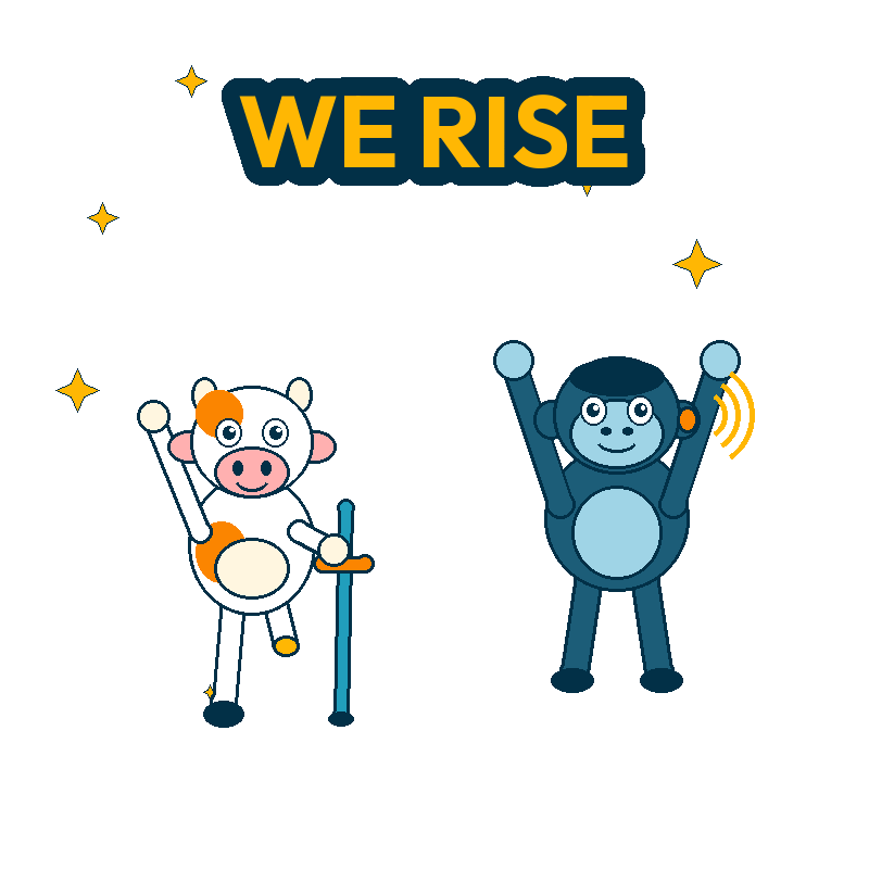 YDTO GIPHY sticker reading We Rise.