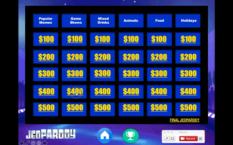 Conferences i/o Virtual Jeopardy Event Game