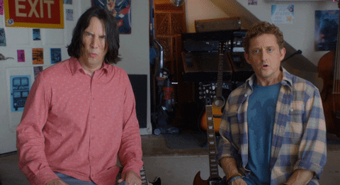 Keanu Reeves Wow GIF by Bill & Ted Face the Music