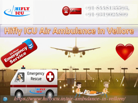 Hifly ICU Air Ambulance in Vellore