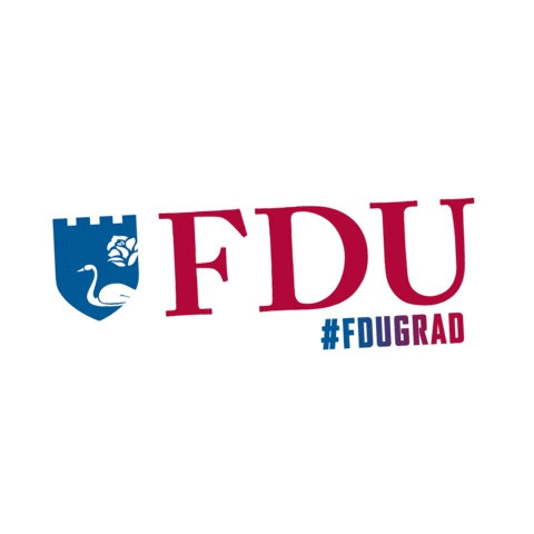Animated GIF of the FDU logo wiggling back and forth with the text #FDUGRAD underneath