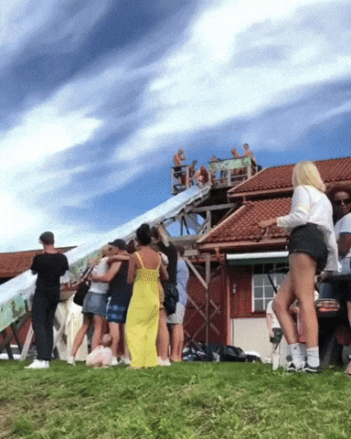 Home made water slide in wow gifs