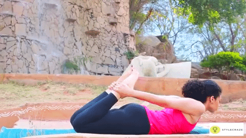 Dhanurasana yoga for lower abs