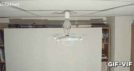 Bulb Changing Drone in funny gifs
