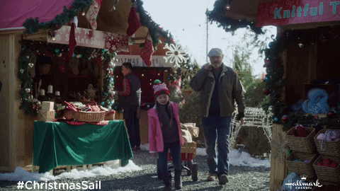 Christmas Market Dennis GIF by Hallmark Channel