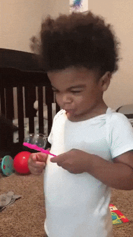 Blowing bubbles is hard in funny gifs