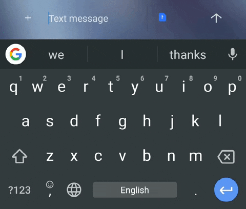 One hand mode makes typing easy