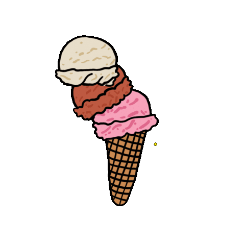 Ice Cream Dessert Sticker by Alex Lumain for iOS & Android | GIPHY