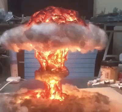 3D Night Light Nuclear Explosion Mushroom Cloud Lamp