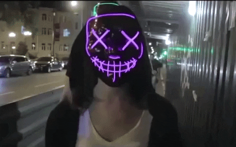 Scary Purge LED Halloween Party Mask Purple | CostumesCenter –  Costumescenter