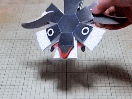 Japanese paper toy with surprise in wow gifs