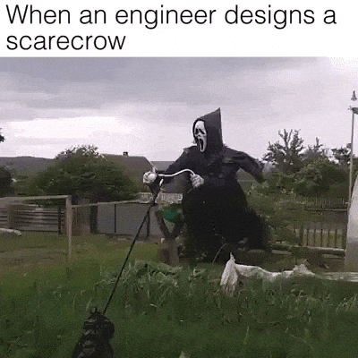 When an engineer design scarecrow in wow gifs