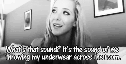 Jenna Marbles describing what dirty talk does to her